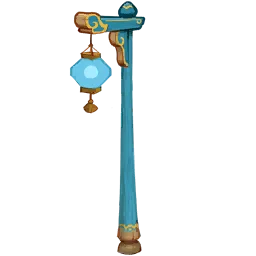 New Year Tall Lamp Post in Palia